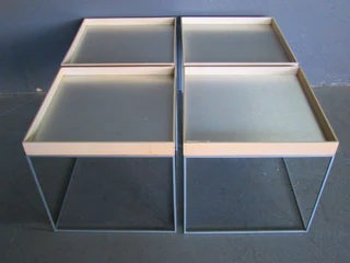 Square Tray Top Side Table - 4x