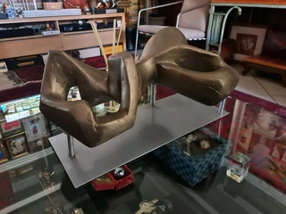 Esther Flowers Plastered Bronze Reclining Sculpture