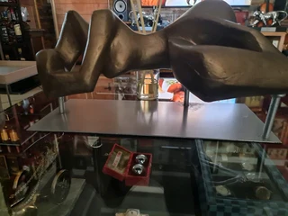 Esther Flowers Plastered Bronze Reclining Sculpture