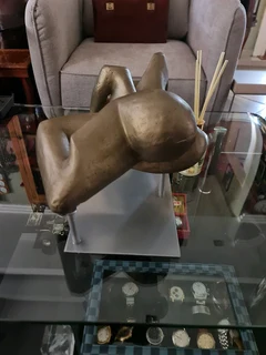 Esther Flowers Plastered Bronze Reclining Sculpture