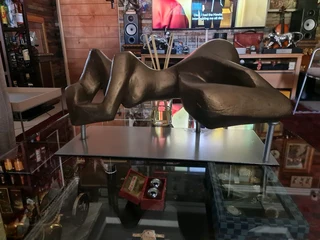 Esther Flowers Plastered Bronze Reclining Sculpture