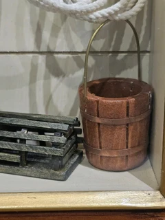 Ships Wheel Framed Clock