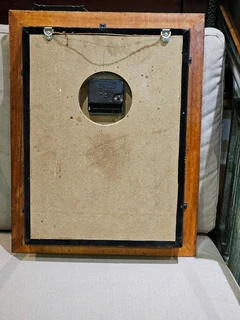 Ships Wheel Framed Clock