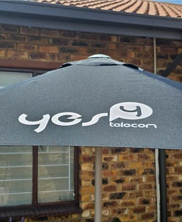 Outdoor Umbrella with Concrete Base