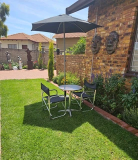 Outdoor Umbrella with Concrete Base