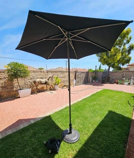 Outdoor Umbrella with Concrete Base