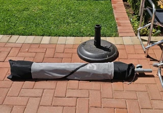 Outdoor Umbrella with Concrete Base