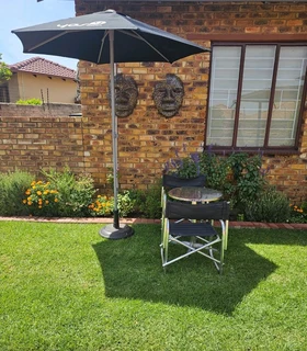 Outdoor Umbrella with Concrete Base