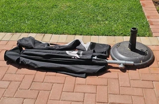 Outdoor Umbrella with Concrete Base