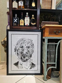 Indistinct Screen Print on Frabriano Paper Framed Art