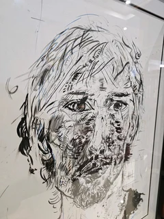 Indistinct Screen Print on Frabriano Paper Framed Art