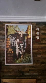 Sandra Upton Nguni Bull Painting Oil Painting