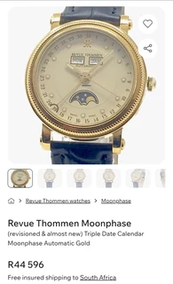 Rare Vintage Revue Thommen Moonphase Date Calendar Automatic Watch