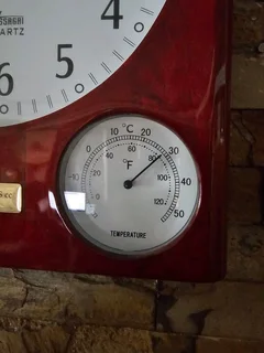 Wall Clock with Hydrometer and Temperature Gauge