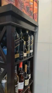 Industrial Style Railway Sleeper Wood Display Cabinet