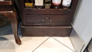 Industrial Style Railway Sleeper Wood Display Cabinet