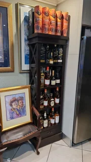 Industrial Style Railway Sleeper Wood Display Cabinet