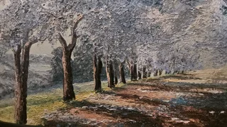 Jacaranda Street Oil Painting