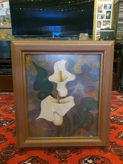 Eilema Telbon Calla Lilly Flower Painting