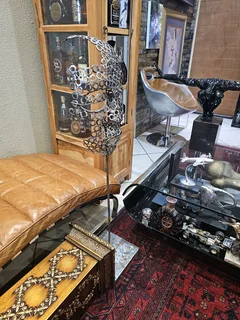 Face Mask Sculpture on Stand