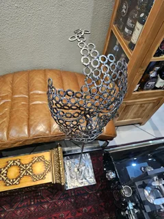 Face Mask Sculpture on Stand