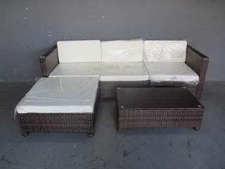 L Shape Patio Outdoor Set and Table