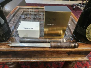 Rare Vintage African Maasai Tribe Dagger Knife (Handmade, Carved Wooden Handle)