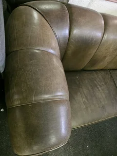Pair of Vintage 1980s Dutch Sheep Leather Sofas