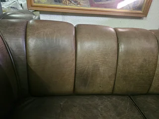 Pair of Vintage 1980s Dutch Sheep Leather Sofas
