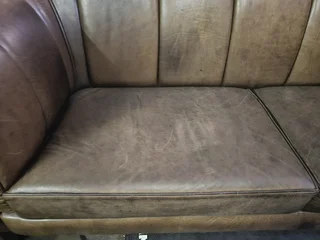 Pair of Vintage 1980s Dutch Sheep Leather Sofas