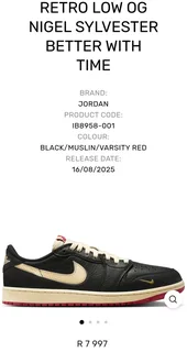 Air Jordan 1 Retro Low OG Nigel Sylvester Better With Time