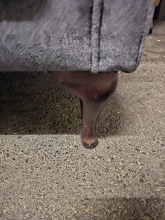 Grey Wingback Chair with Queen Anne Legs