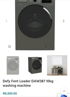 Defy 10kg SteamCure Front Load Washer – Manhattan Grey (Model DAW387)