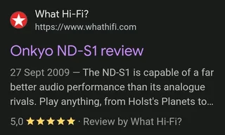 Onkyo ND-S1 Digital Media Transport – Brand New, Factory Sealed (Old Stock)