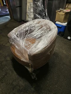 For Sale: Prague Leather Armchair – Vintage TanPre-owned and in excellent condition. Features modifi