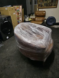 For Sale: Prague Leather Armchair – Vintage TanPre-owned and in excellent condition. Features modifi