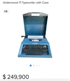 Vintage Underwood 71 Typewriter with Case