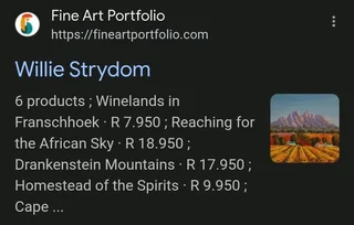 For sale: 2x Original Willie Strydom Rural Village oil-on-board paintings