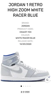 Air Jordan 1 High Zoom “Racer Blue”