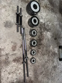 Complete home gym set - Trojan bench + weights