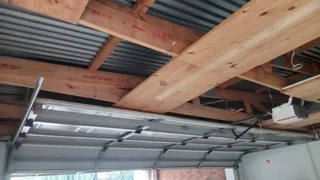 Double automated garage with motor