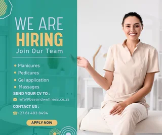 Beauty therapist needed.