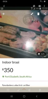 Indoor braai grill