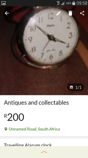 Antique travelling clock