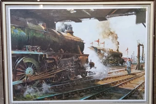 Framed railway art