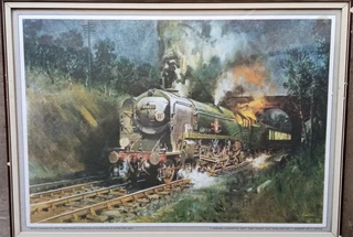 Framed railway art