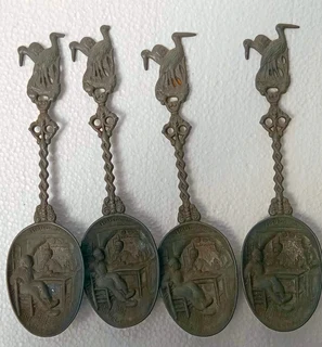 Pewter display spoons