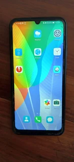 Huawei Y6p Cell phone with protective cover