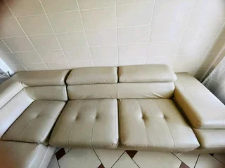 L-SHAPE LEATHER COUCH