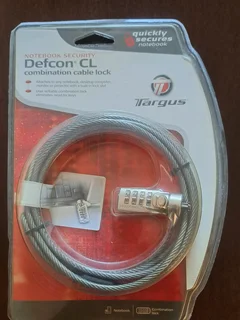 Notebook security combination cable lock